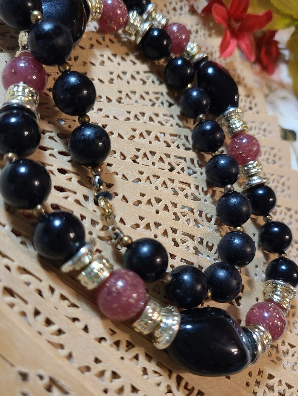 Beaded Necklace Super Nice Conversation Piece.